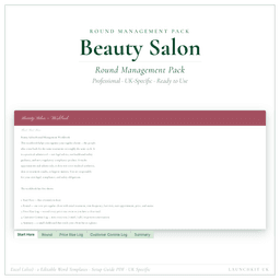 Beauty Salon — Round Management Pack, PDF product preview