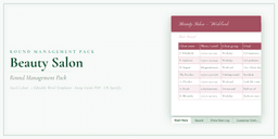 Beauty Salon — Round Management Pack, PDF product overview