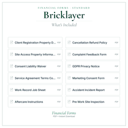 Financial Forms Bundle — Standard — What's included