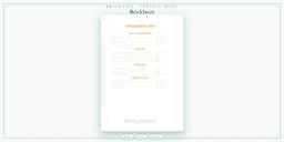 Bricklayer — Price List & Service Menu, PDF product overview