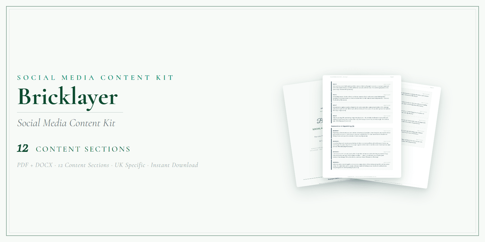 Social Media Content Kit — Product overview