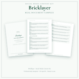 Social Media Content Kit — Sample document pages