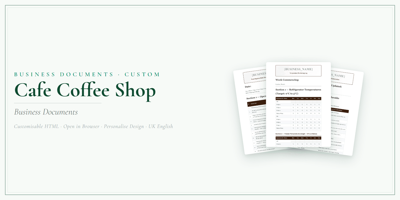 Business Documents — Custom — Product overview