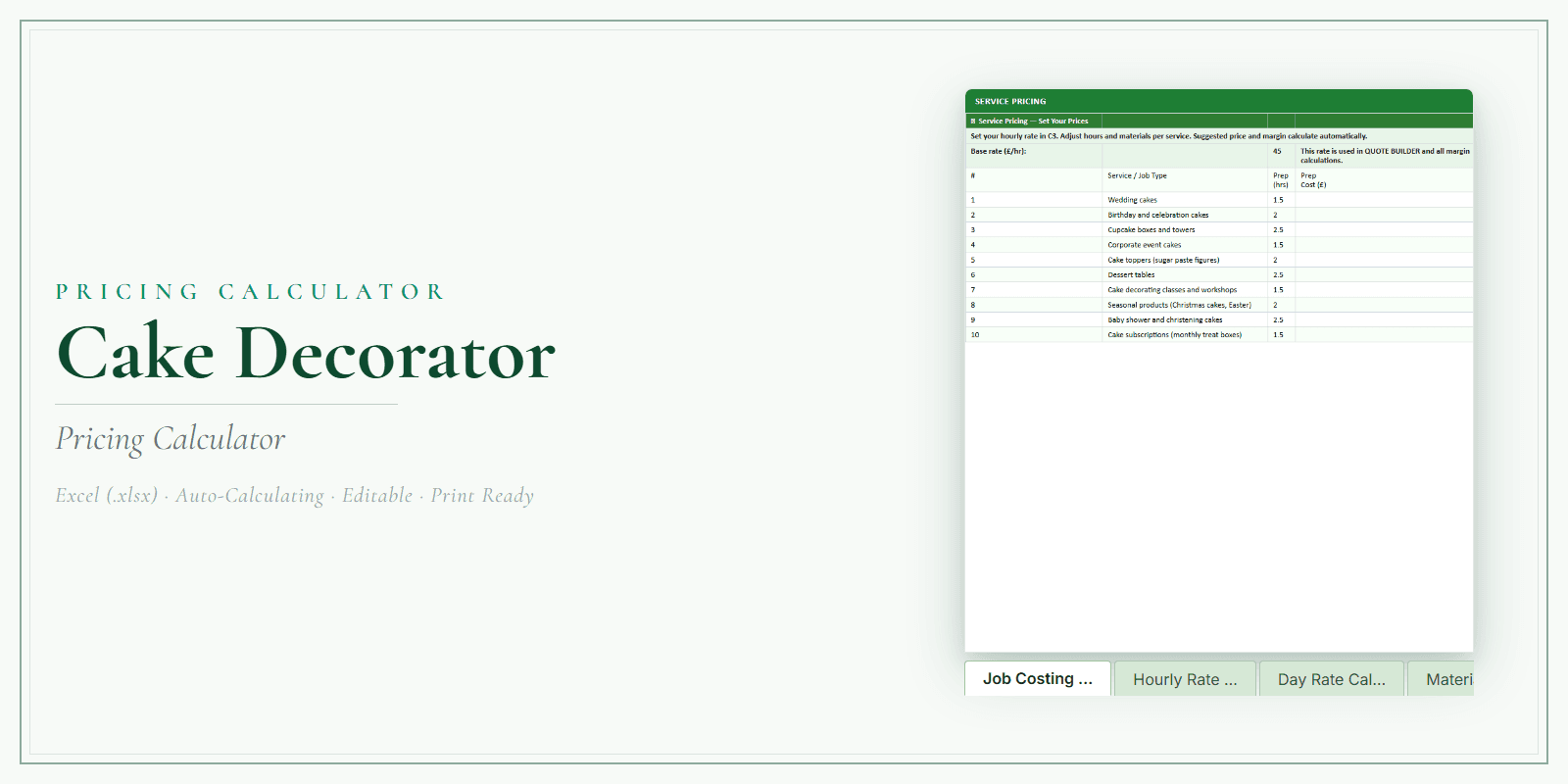 Pricing Calculator — Premium — Product overview