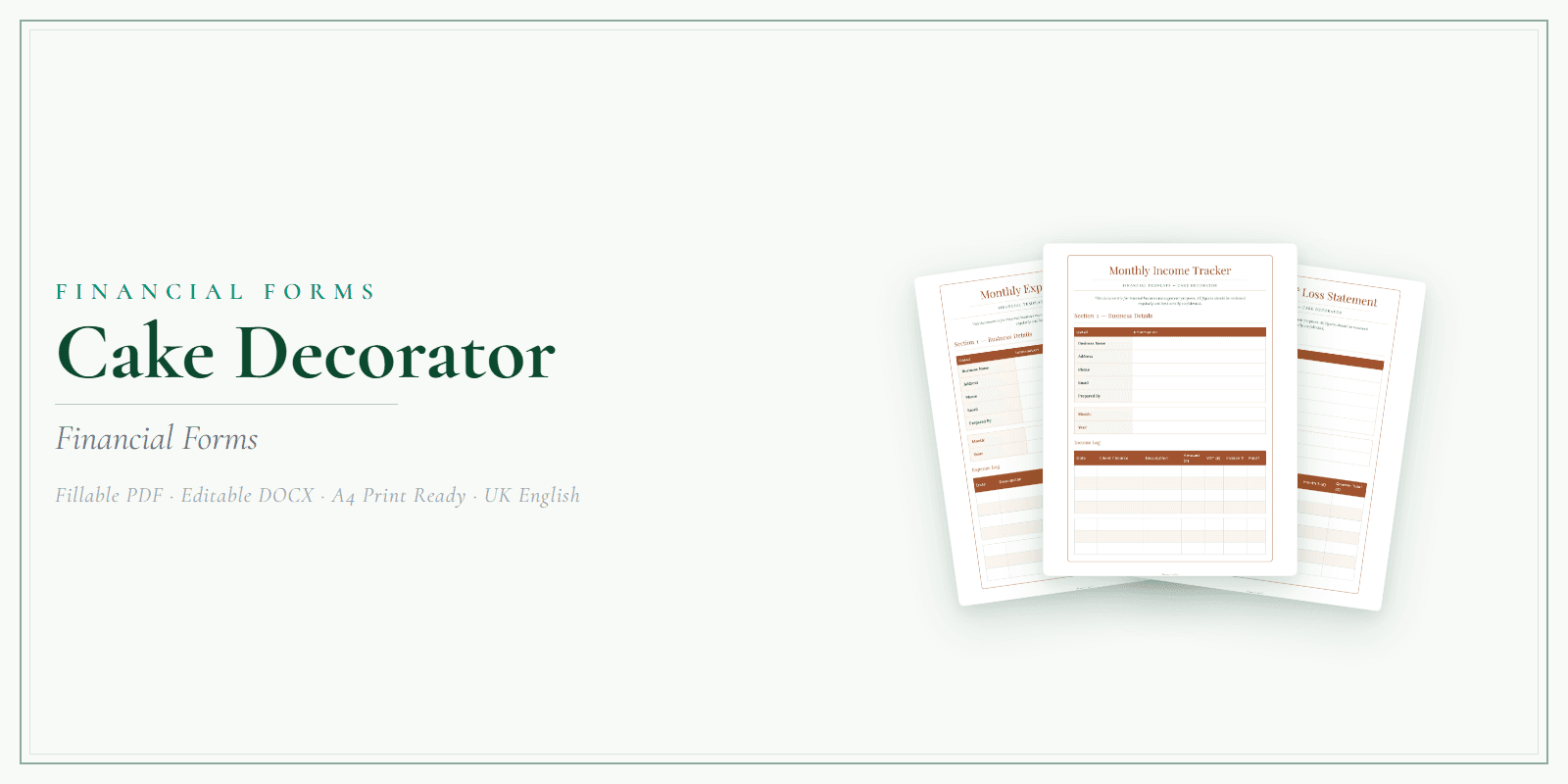 Financial Forms Bundle — Premium — Product overview