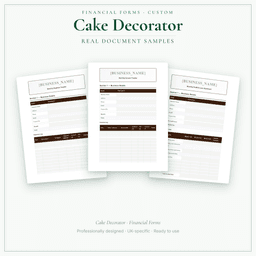 Financial Forms Bundle — Custom — Sample document pages