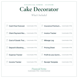 Financial Forms Bundle — Custom — What's included