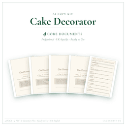 Cake Decorator — AI Copy Kit, PDF and editable DOCX product preview