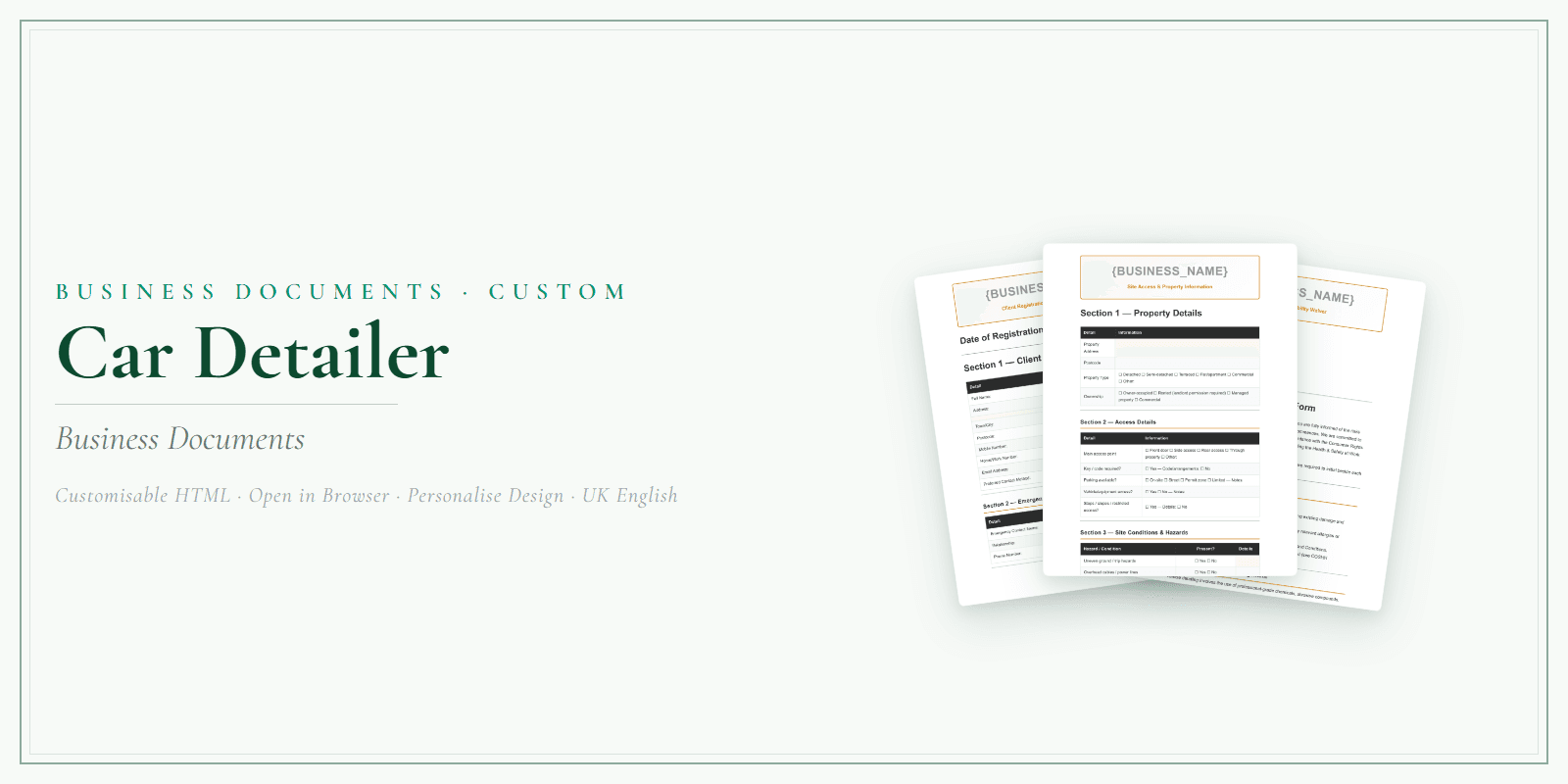 Business Documents — Custom — Product overview