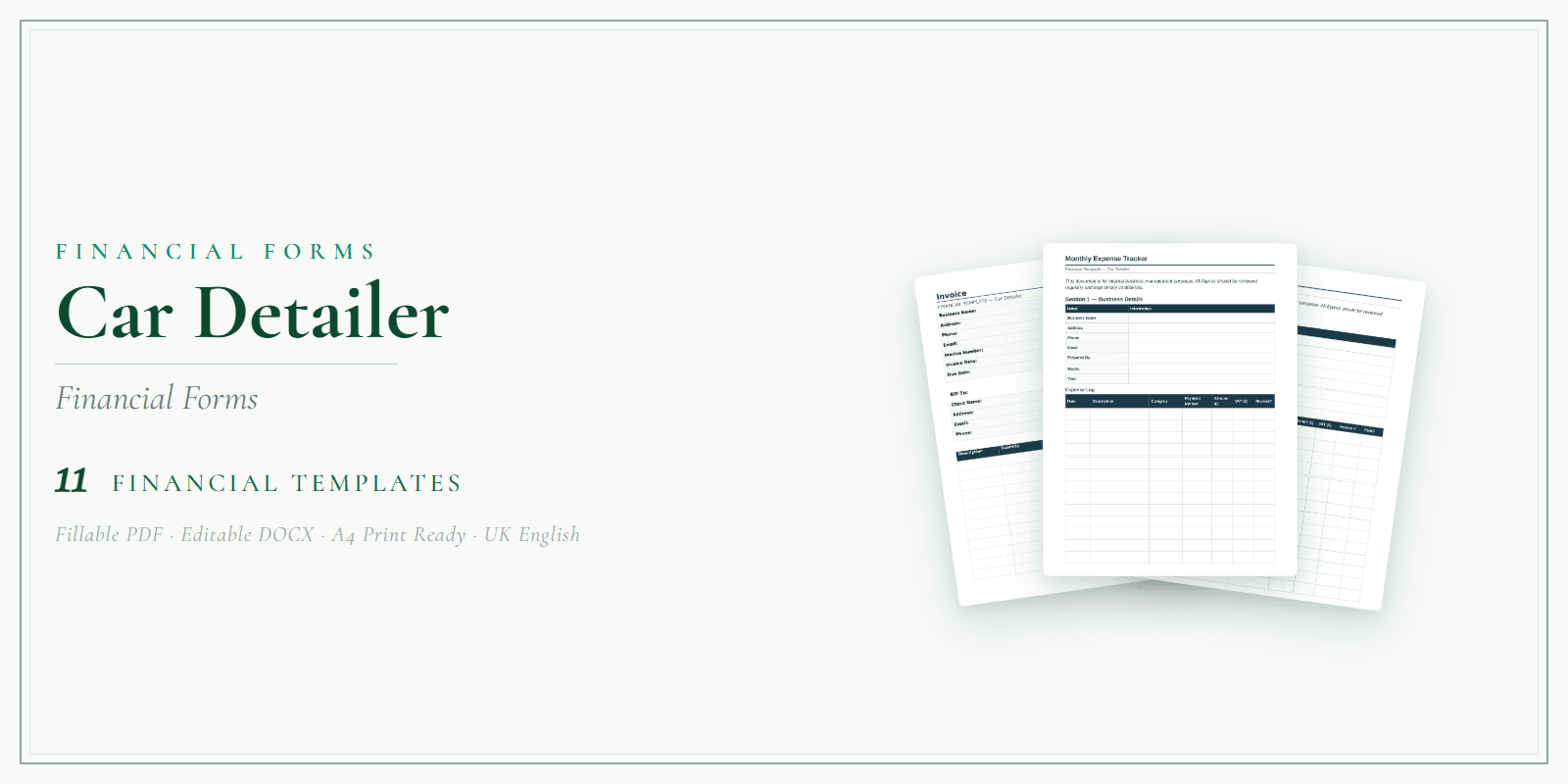 Financial Forms Bundle — Premium — Product overview