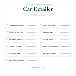 Financial Forms Bundle — Custom — What's included