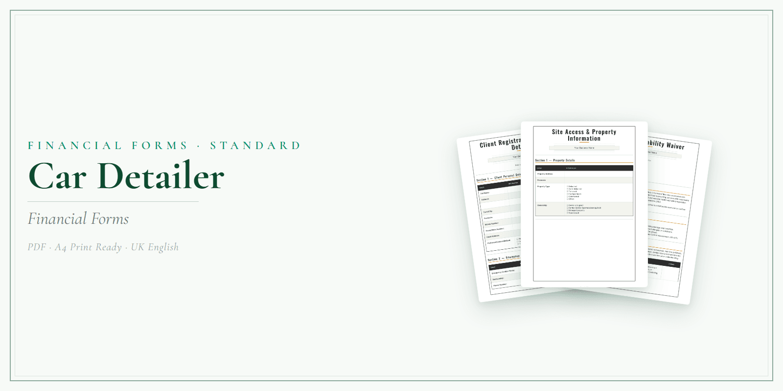 Financial Forms Bundle — Standard — Product overview