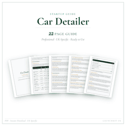 Car Detailer — Startup Guide, PDF guide product preview