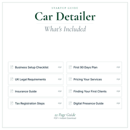 Car Detailer — Startup Guide, PDF guide what's included preview