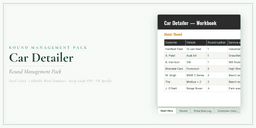 Car Detailer — Round Management Pack, PDF product overview