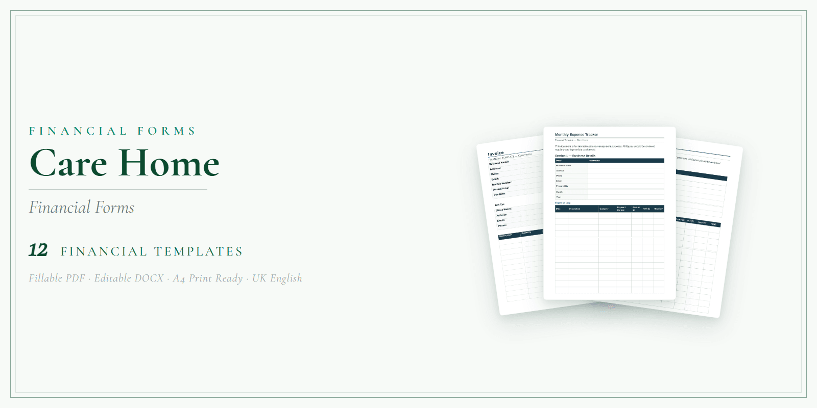 Financial Forms Bundle — Premium — Product overview