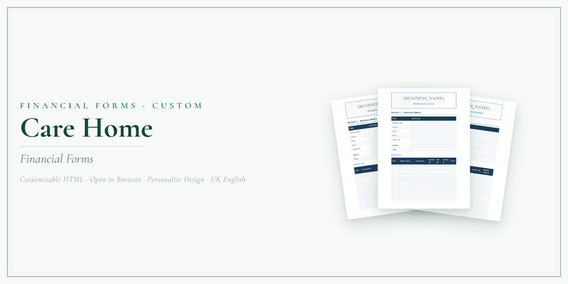 Financial Forms Bundle — Custom