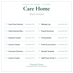 Financial Forms Bundle — Custom — What's included