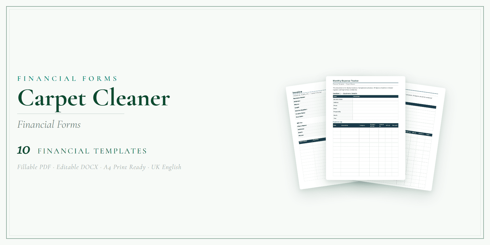 Financial Forms Bundle — Premium — Product overview