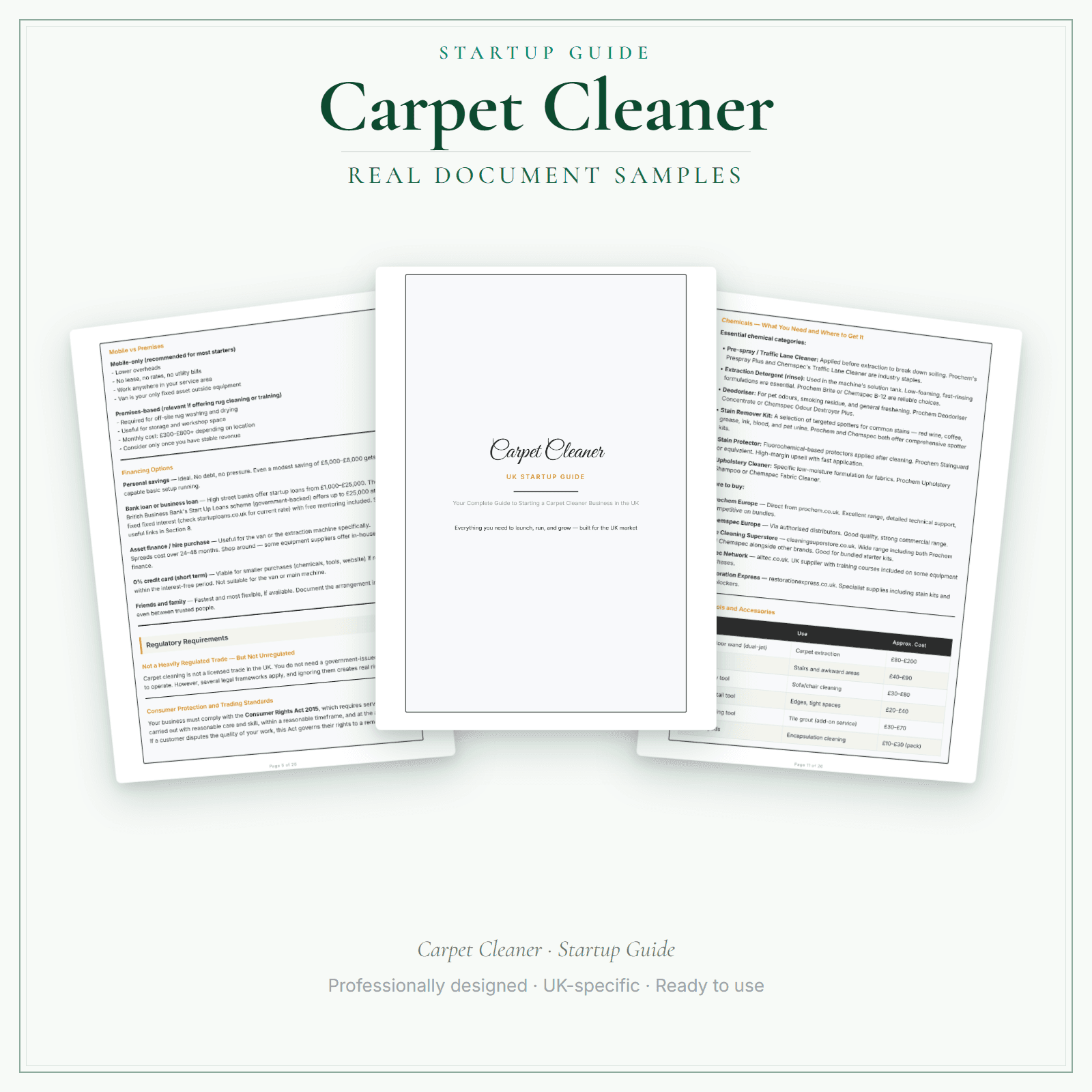 Startup Guide — sample document pages