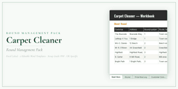 Carpet Cleaner — Round Management Pack, PDF product overview
