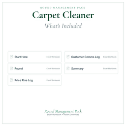 Carpet Cleaner — Round Management Pack, PDF what's included preview