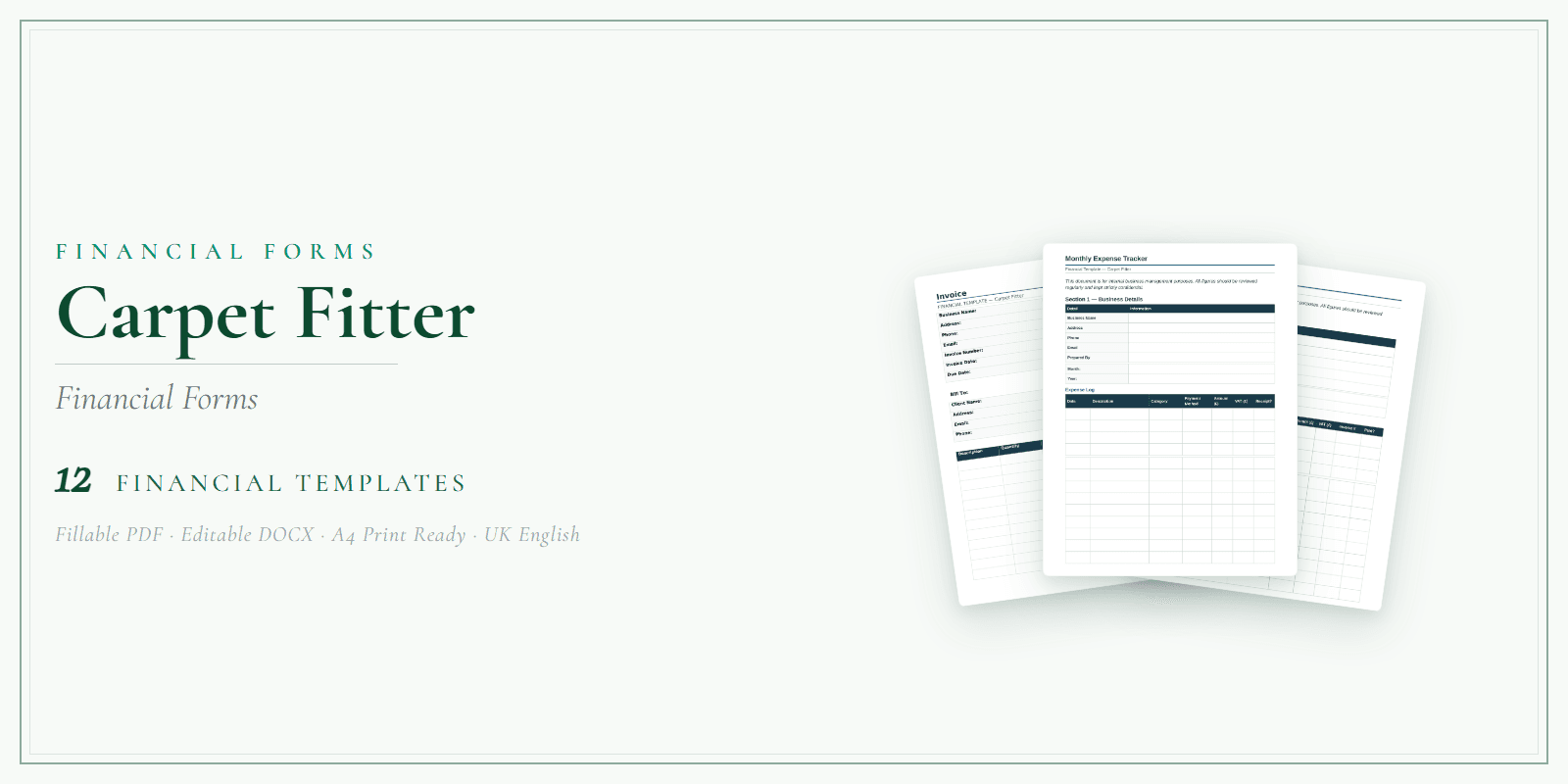 Financial Forms Bundle — Premium — Product overview