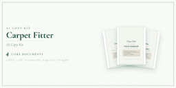 Carpet Fitter — AI Copy Kit, PDF and editable DOCX product overview