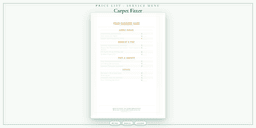 Carpet Fitter — Price List & Service Menu, PDF product overview