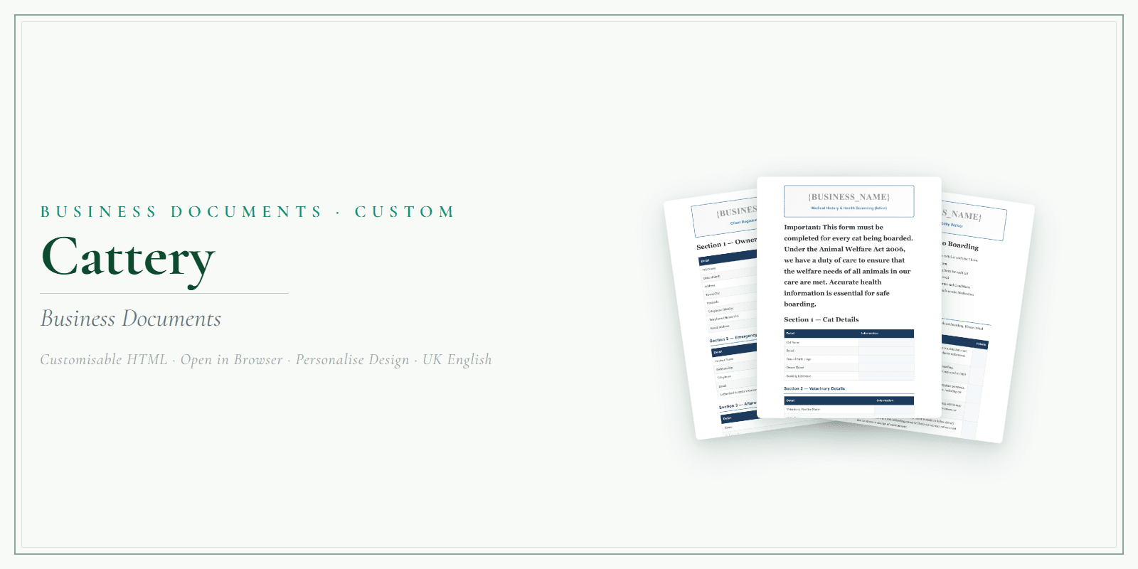 Business Documents — Custom — Product overview
