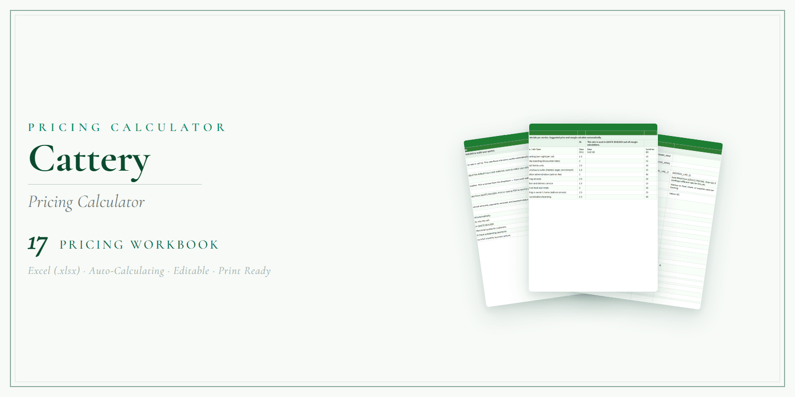 Pricing Calculator — Premium — Product overview