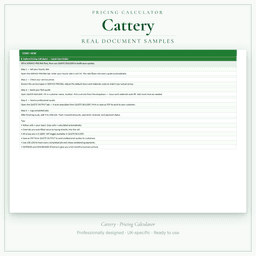 Pricing Calculator — Premium — Sample document pages