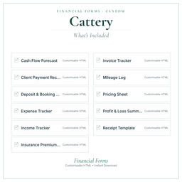 Financial Forms Bundle — Custom — What's included