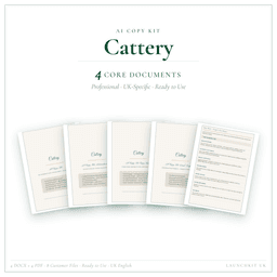 Cattery — AI Copy Kit, PDF and editable DOCX product preview