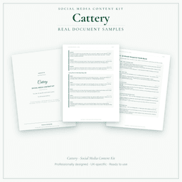 Social Media Content Kit — Sample document pages