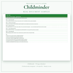 Pricing Calculator — Premium — Sample document pages