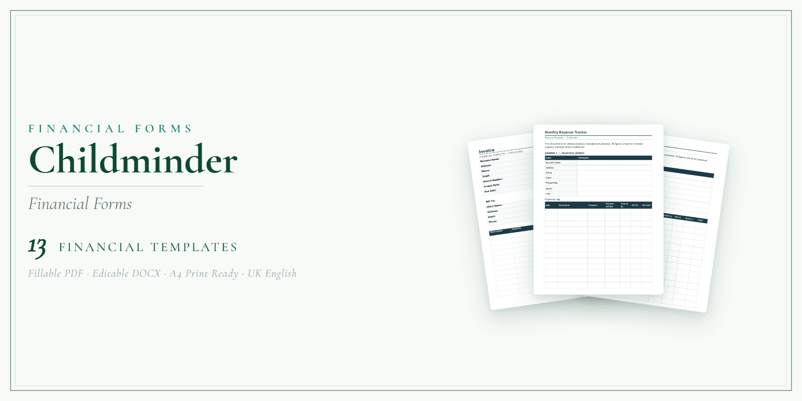 Financial Forms Bundle — Standard — Product overview