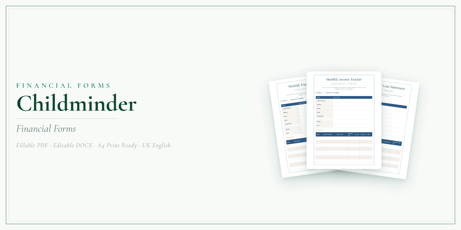 Financial Forms Bundle — Premium