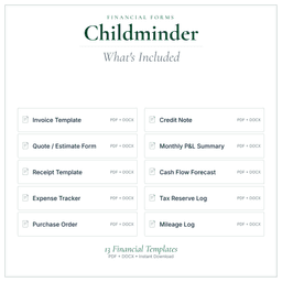 Financial Forms Bundle — Standard — What's included