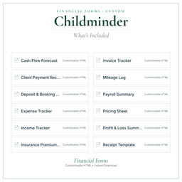 Financial Forms Bundle — Custom — What's included