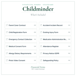 Financial Forms Bundle — Standard — What's included