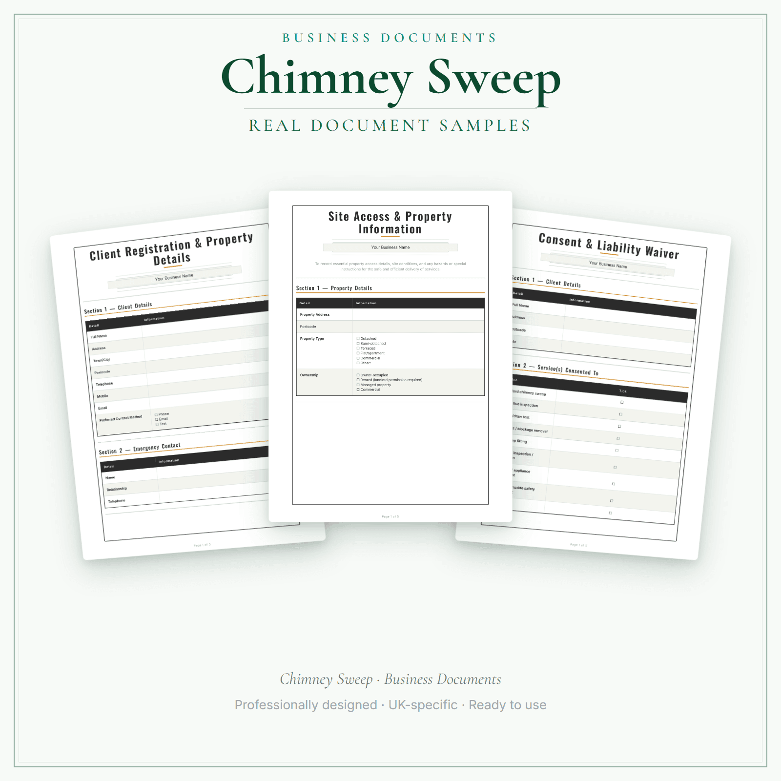 Business Documents — Premium — sample document pages