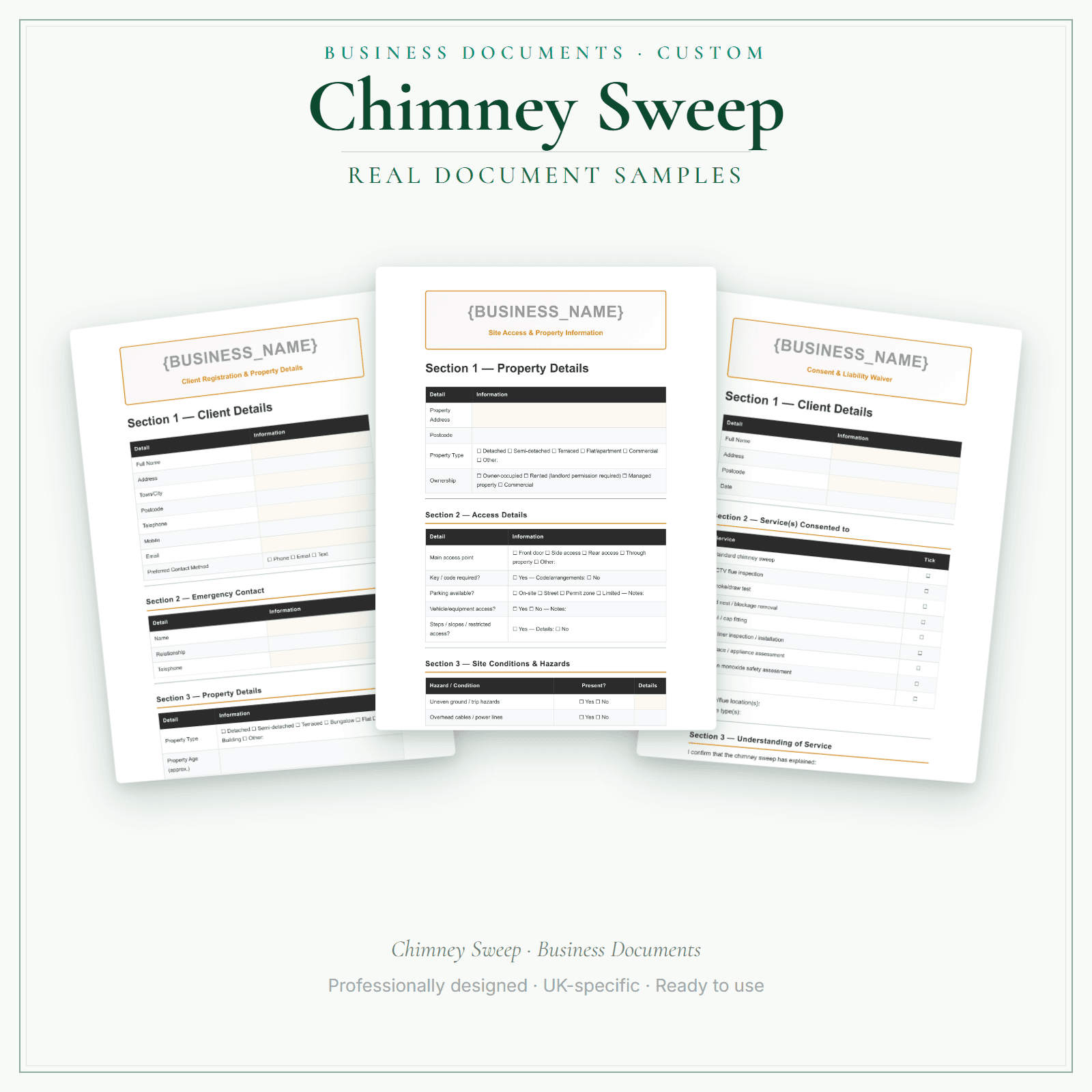 Business Documents — Custom — sample document pages