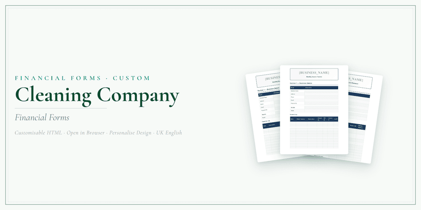 Financial Forms Bundle — Custom