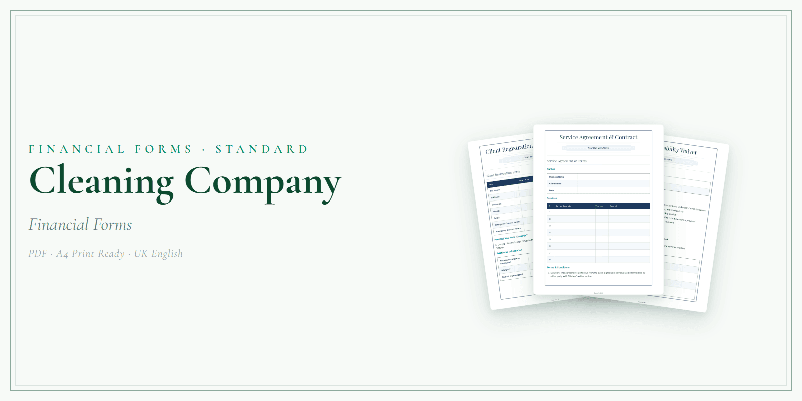 Financial Forms Bundle — Standard — Product overview
