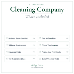 Cleaning Company — Startup Guide, PDF guide what's included preview