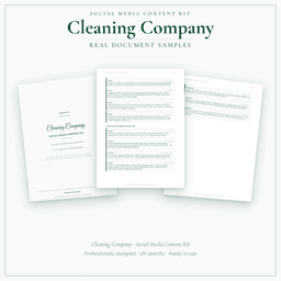 Social Media Content Kit — Sample document pages