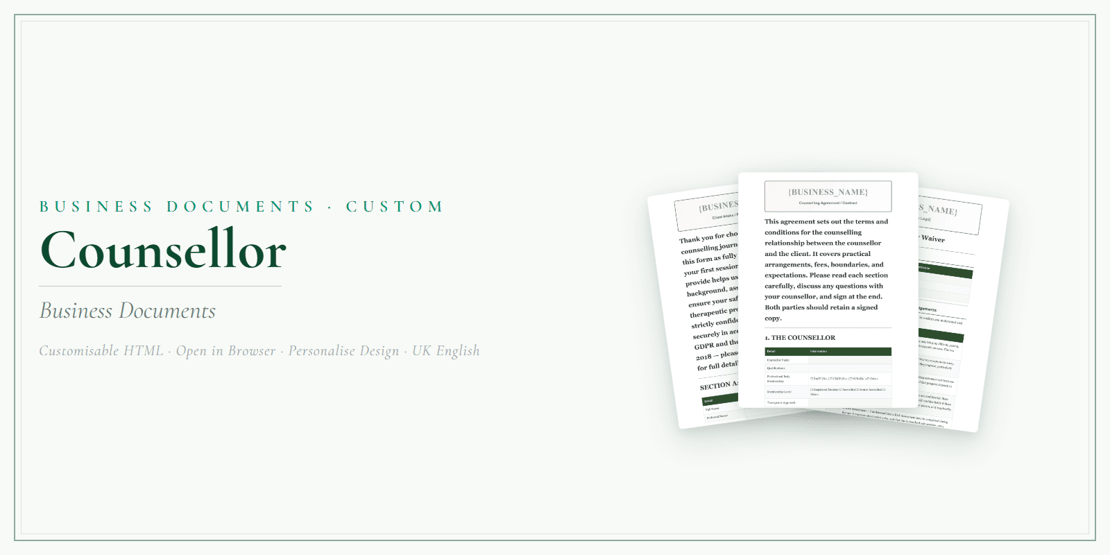 Business Documents — Custom — Product overview