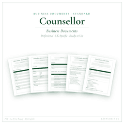 Counsellor — Business Documents — Standard, PDF with fillable header product preview
