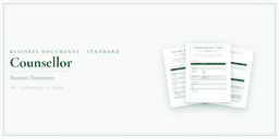 Counsellor — Business Documents — Standard, PDF with fillable header product overview